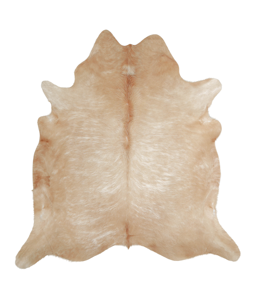 Beige XX-Large Brazilian Cowhide Rug 7'7"H x 7'1"W #A21107 by Hudson Hides