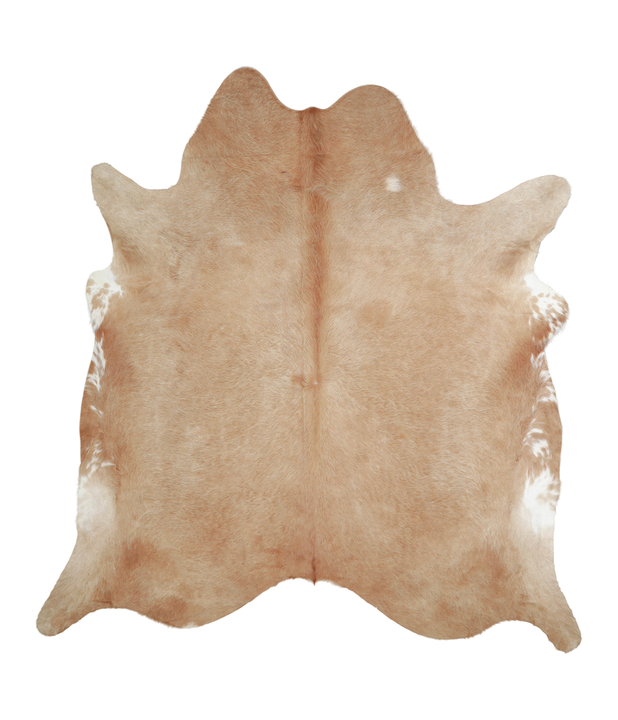 Beige XX-Large Brazilian Cowhide Rug 7'7"H x 6'11"W #A21109 by Hudson Hides