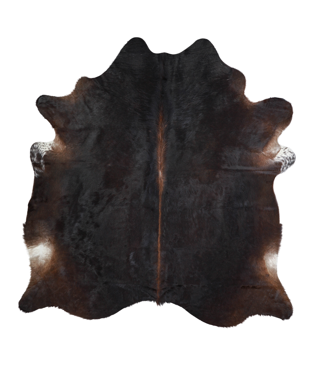 Chocolate X-Large Brazilian Cowhide Rug 7'0"H x 6'7"W #A21116 by Hudso