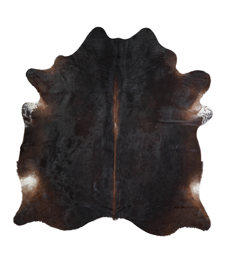 Chocolate X-Large Brazilian Cowhide Rug 7'0"H x 6'7"W #A21116 by Hudson Hides
