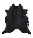 Solid Black X-Large Brazilian Cowhide Rug 7'3"H x 6'8"W #A21122 by Hudson Hides