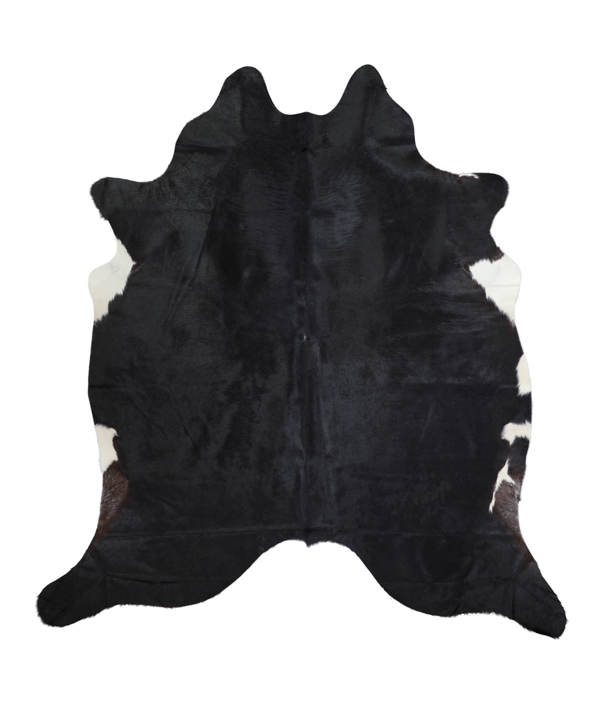 Solid Black X-Large Brazilian Cowhide Rug 7'3"H x 6'8"W #A21122 by Hudson Hides