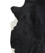Solid Black X-Large Brazilian Cowhide Rug 7'3"H x 6'8"W #A21122 by Hudson Hides