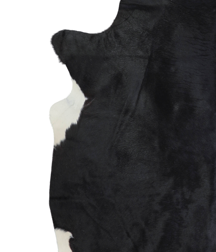 Solid Black X-Large Brazilian Cowhide Rug 7'3"H x 6'8"W #A21122 by Hudson Hides