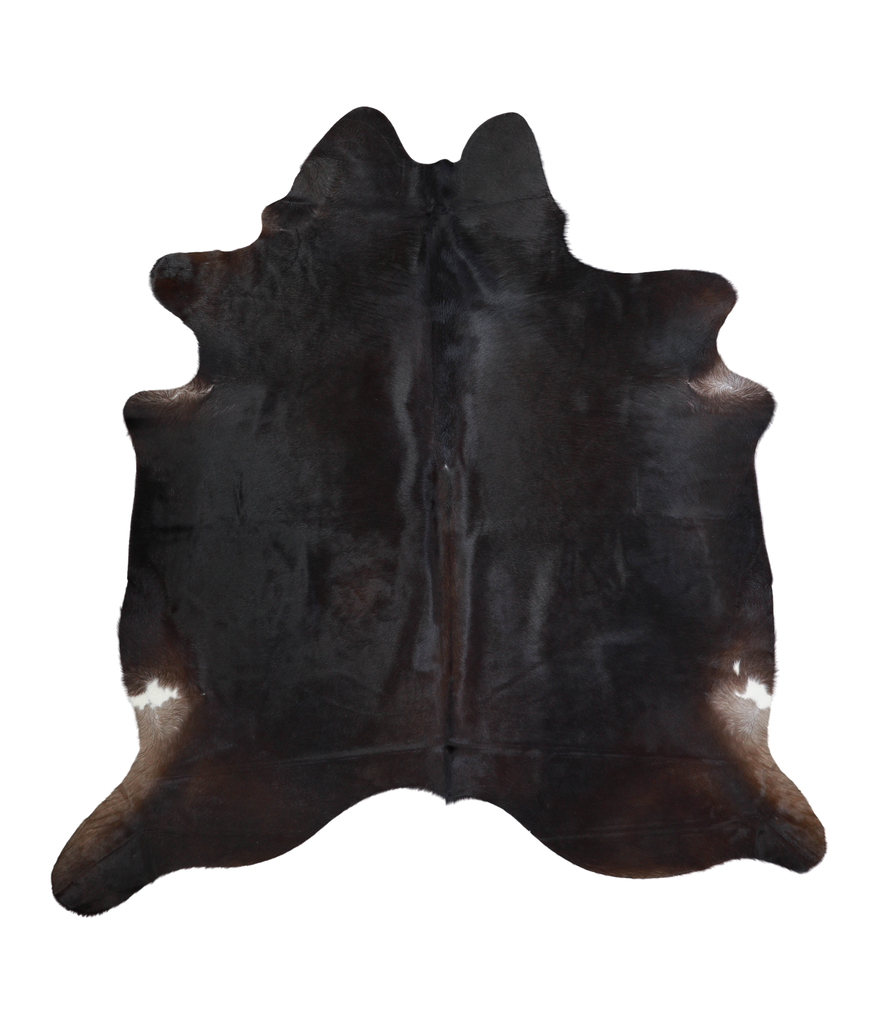 Solid Black XX-Large Brazilian Cowhide Rug 7'5"H x 7'0"W #A21124 by Hudson Hides