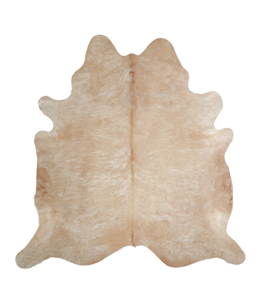 Beige XX-Large Brazilian Cowhide Rug 7'3"H x 7'0"W #A21154 by Hudson Hides