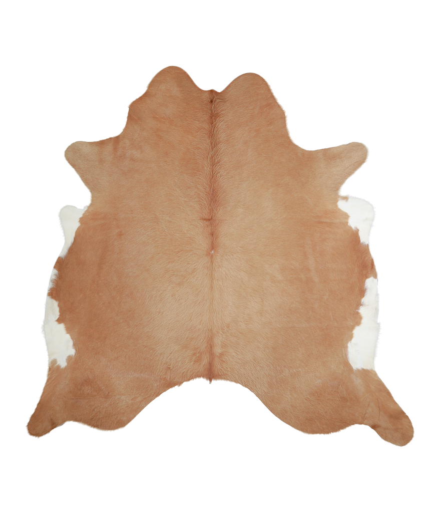 Beige XX-Large Brazilian Cowhide Rug 7'4"H x 7'5"W #A21161 by Hudson Hides
