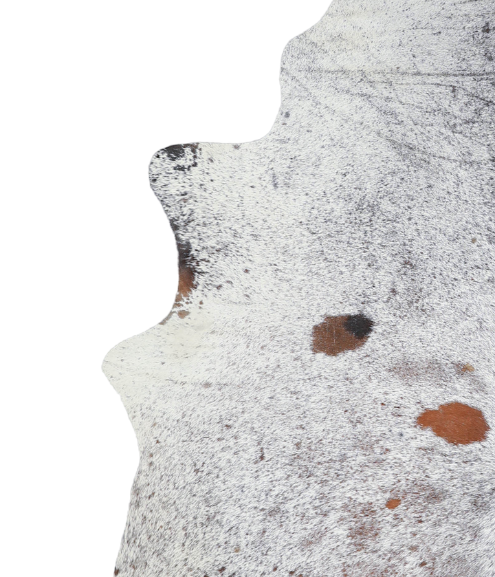 Salt and Pepper Brown X-Large Brazilian Cowhide Rug 7'6"H x 6'6"W #A21176 by Hudson Hides