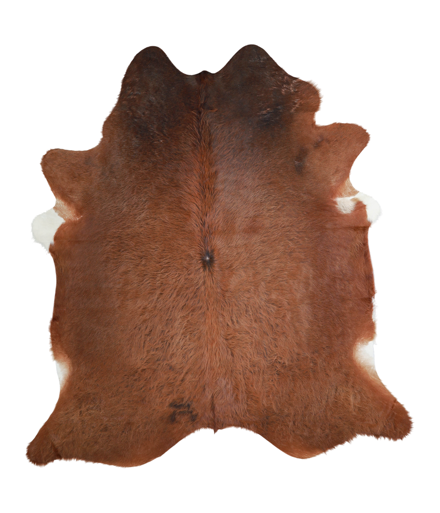 Solid Brown X-Large Brazilian Cowhide Rug 7'1"H x 6'5"W #A21198 by Hudson Hides