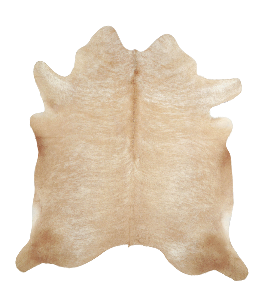 Beige X-Large Brazilian Cowhide Rug 7'0"H x 6'3"W #A21204 by Hudson Hides