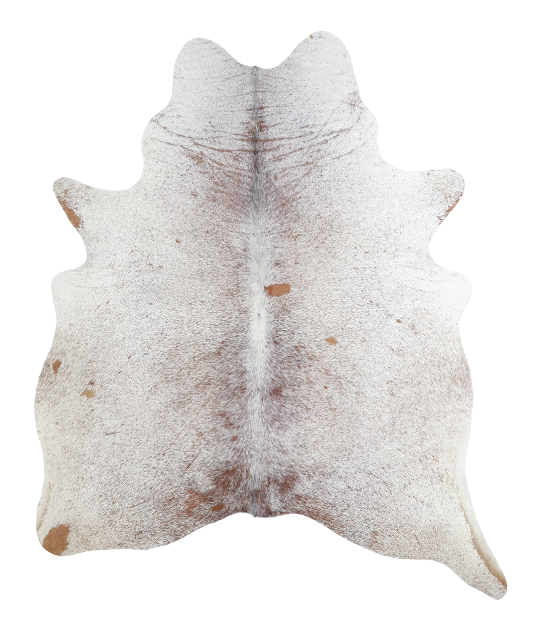 Salt and Pepper Brown Large Brazilian Cowhide Rug 6'7"H x 5'5"W #A2120