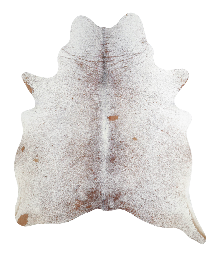 Salt and Pepper Brown Large Brazilian Cowhide Rug 6'7"H x 5'5"W #A21206 by Hudson Hides