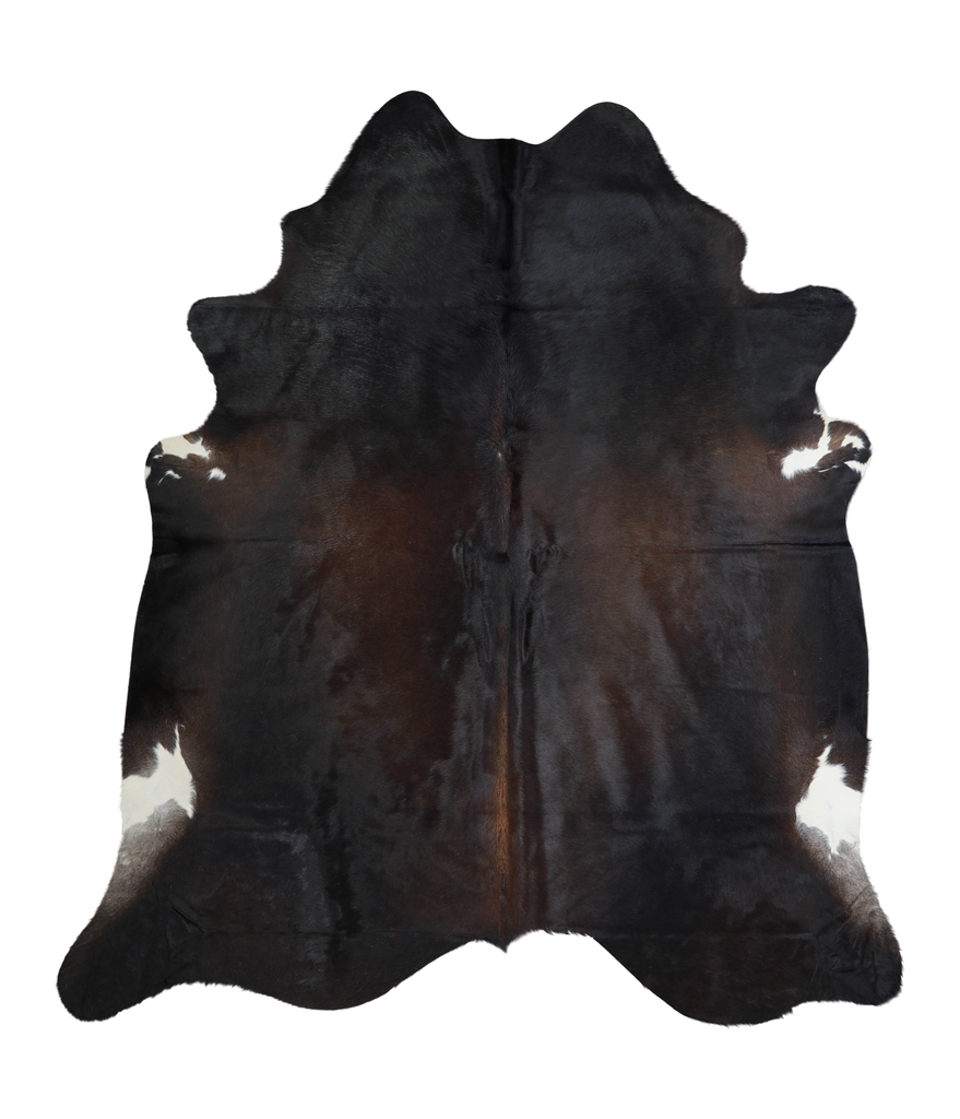 Chocolate XX-Large Brazilian Cowhide Rug 7'8"H x 6'10"W #A21235 by Hudson Hides