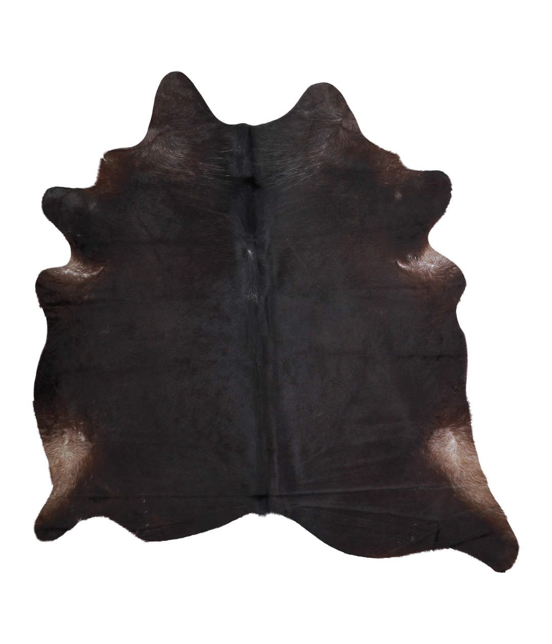 Solid Black X-Large Brazilian Cowhide Rug 6'11"H x 6'7"W #A21240 by Hu