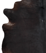 Solid Black X-Large Brazilian Cowhide Rug 6'11"H x 6'7"W #A21240 by Hudson Hides