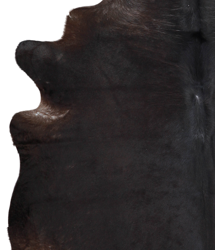 Solid Black X-Large Brazilian Cowhide Rug 6'11"H x 6'7"W #A21240 by Hudson Hides