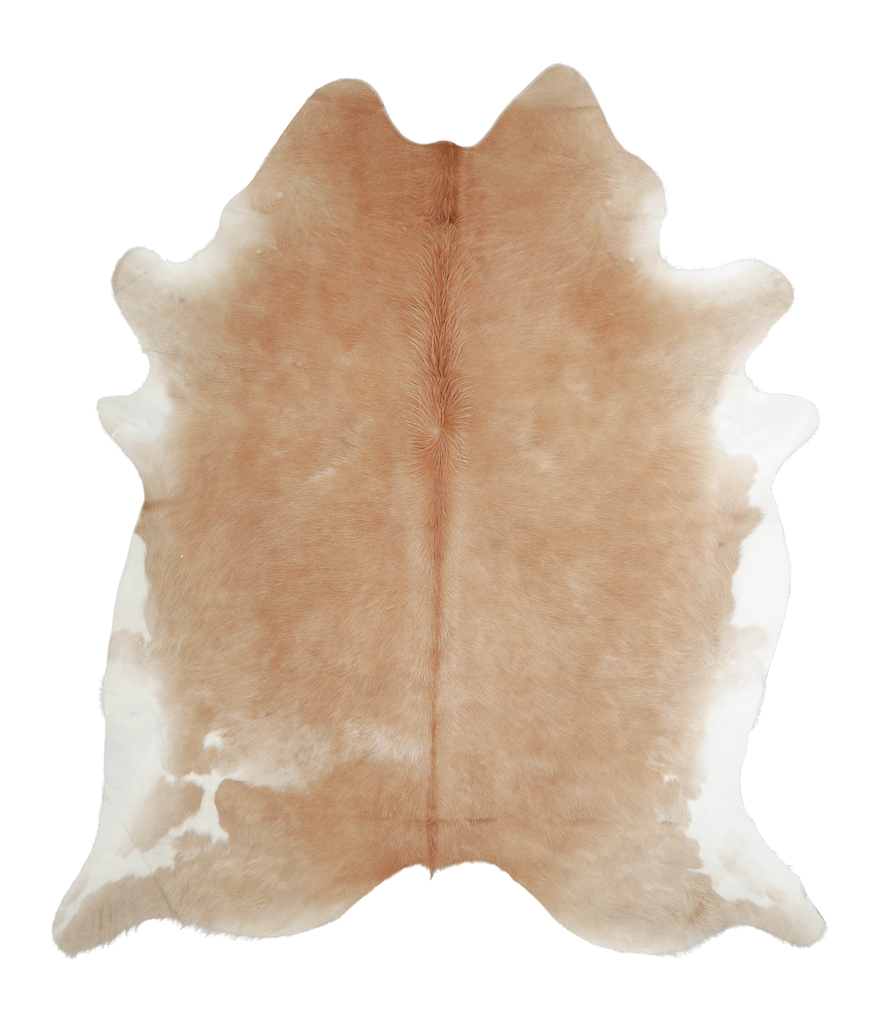Beige XX-Large Brazilian Cowhide Rug 7'8"H x 6'7"W #A21258 by Hudson Hides