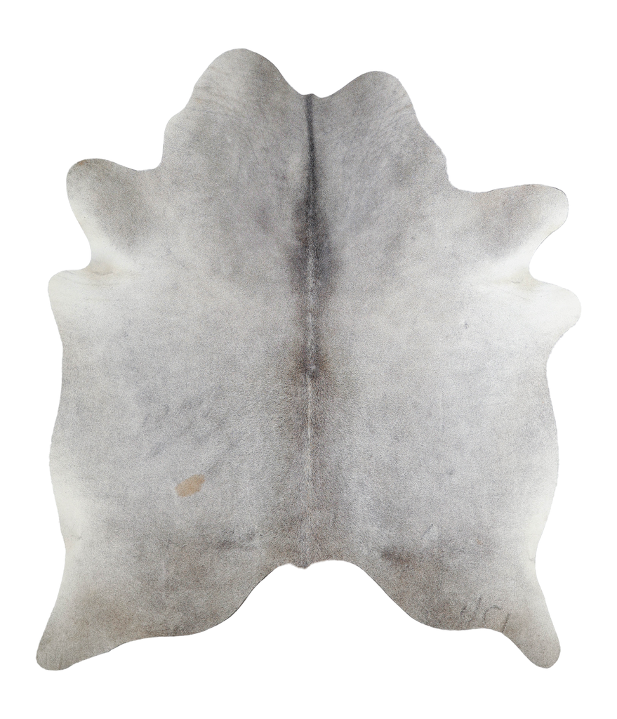 Medium Grey X-Large Brazilian Cowhide Rug 7'0"H x 6'0"W #A21263 by Hudson Hides