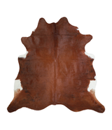 Solid Brown X-Large Brazilian Cowhide Rug 6'9"H x 6'9"W #A21265 by Hudson Hides