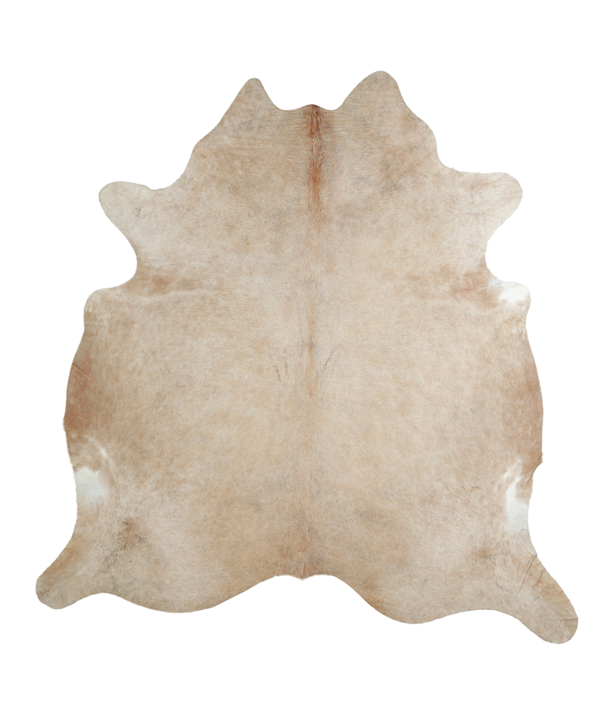 Beige XX-Large Brazilian Cowhide Rug 7'6"H x 7'0"W #A21289 by Hudson Hides