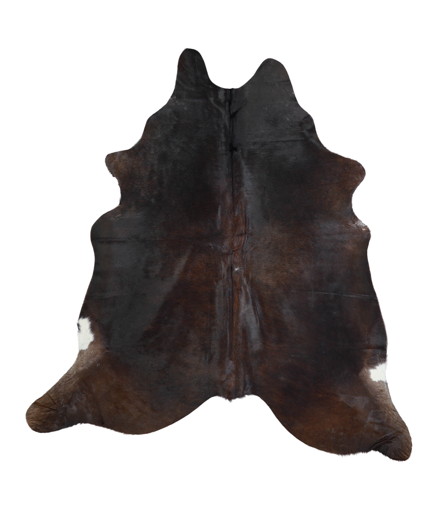 Chocolate XX-Large Brazilian Cowhide Rug 7'5"H x 6'11"W #A21290 by Hudson Hides