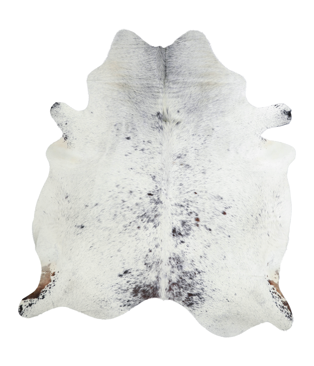 Salt and Pepper Black X-Large Brazilian Cowhide Rug 7'3"H x 6'5"W #A21