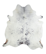 Salt and Pepper Black X-Large Brazilian Cowhide Rug 7'3"H x 6'5"W #A21305 by Hudson Hides