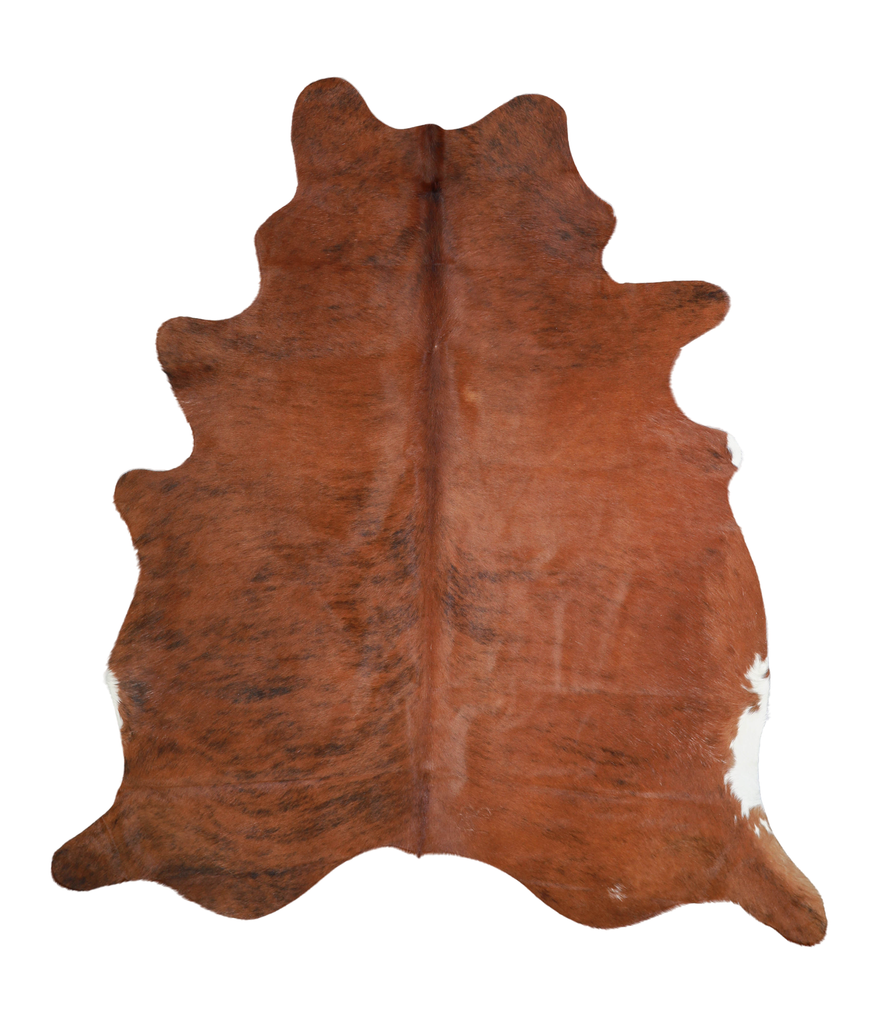 Medium Brindle X-Large Brazilian Cowhide Rug 7'1"H x 6'3"W #A21335 by Hudson Hides