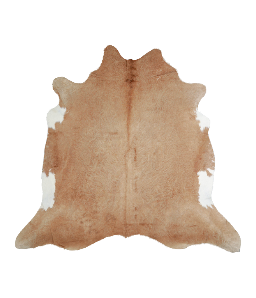 Beige XX-Large Brazilian Cowhide Rug 7'4"H x 7'10"W #A21340 by Hudson Hides