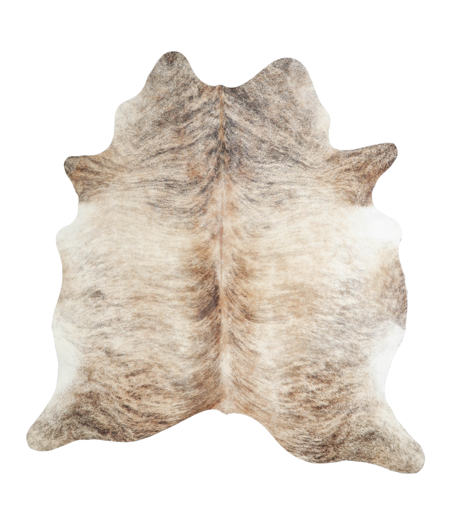 Light Brindle Large Brazilian Cowhide Rug 6'6"H x 6'1"W #A21387 by Hudson Hides