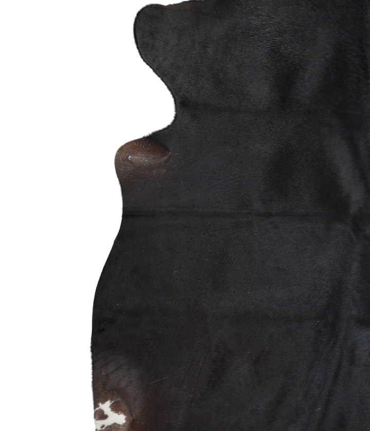 Solid Black X-Large Brazilian Cowhide Rug 7'0"H x 6'10"W #A21392 by Hudson Hides