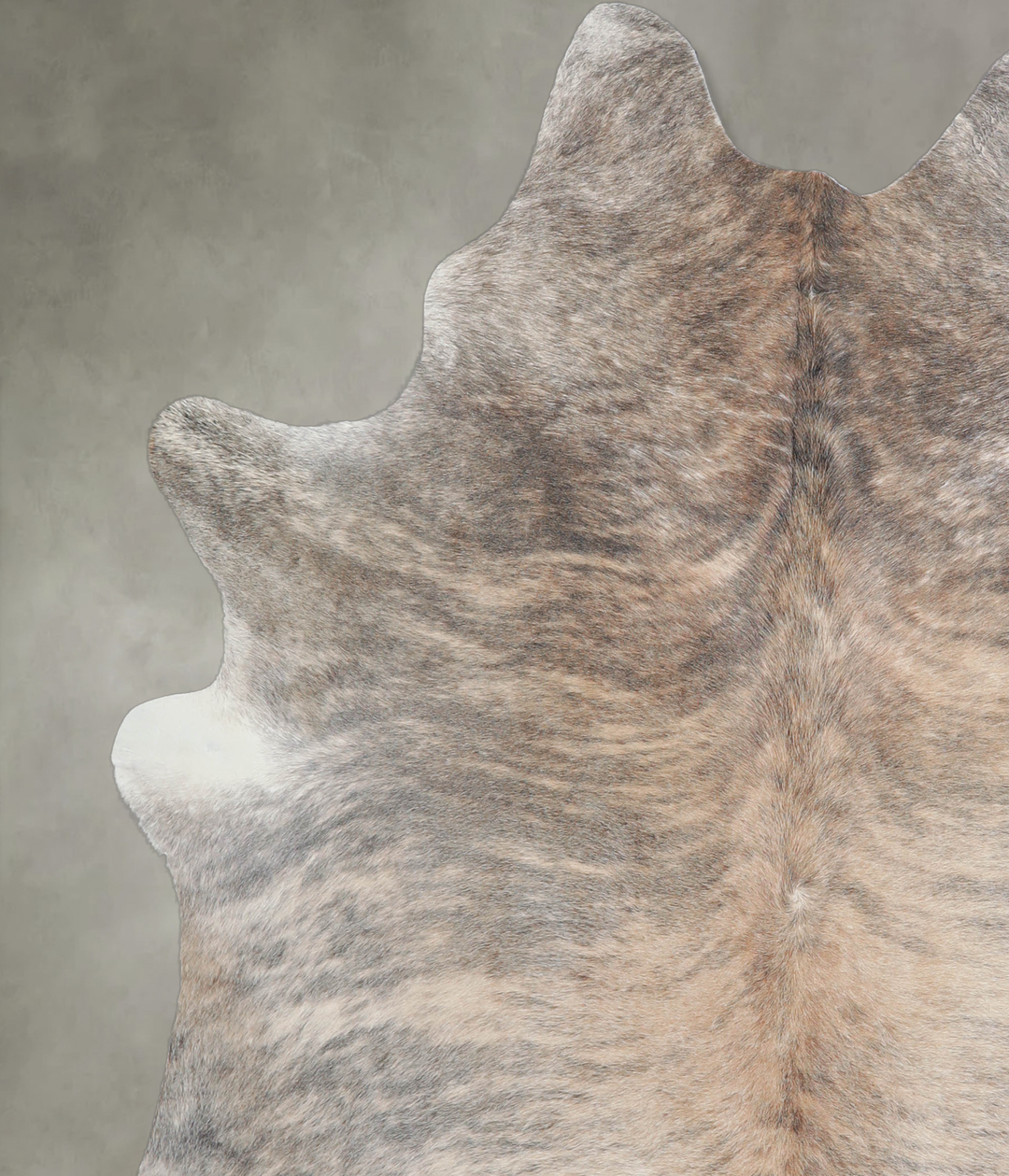 Light Brindle X-Large Brazilian Cowhide Rug 7'0"H x 6'1"W #A21396 by H