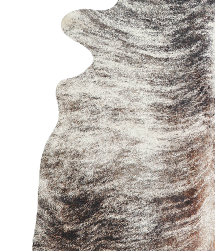 Grey Brindle Large Brazilian Cowhide Rug 6'0"H x 6'1"W #A21407 by Hudson Hides