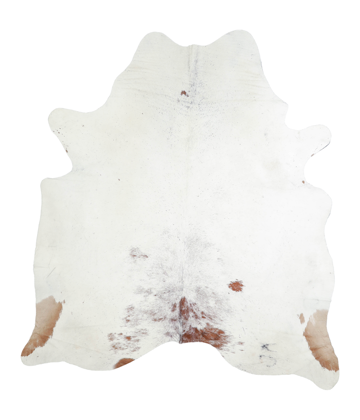 Salt and Pepper Brown X-Large Brazilian Cowhide Rug 7'3"H x 6'4"W #A21409 by Hudson Hides