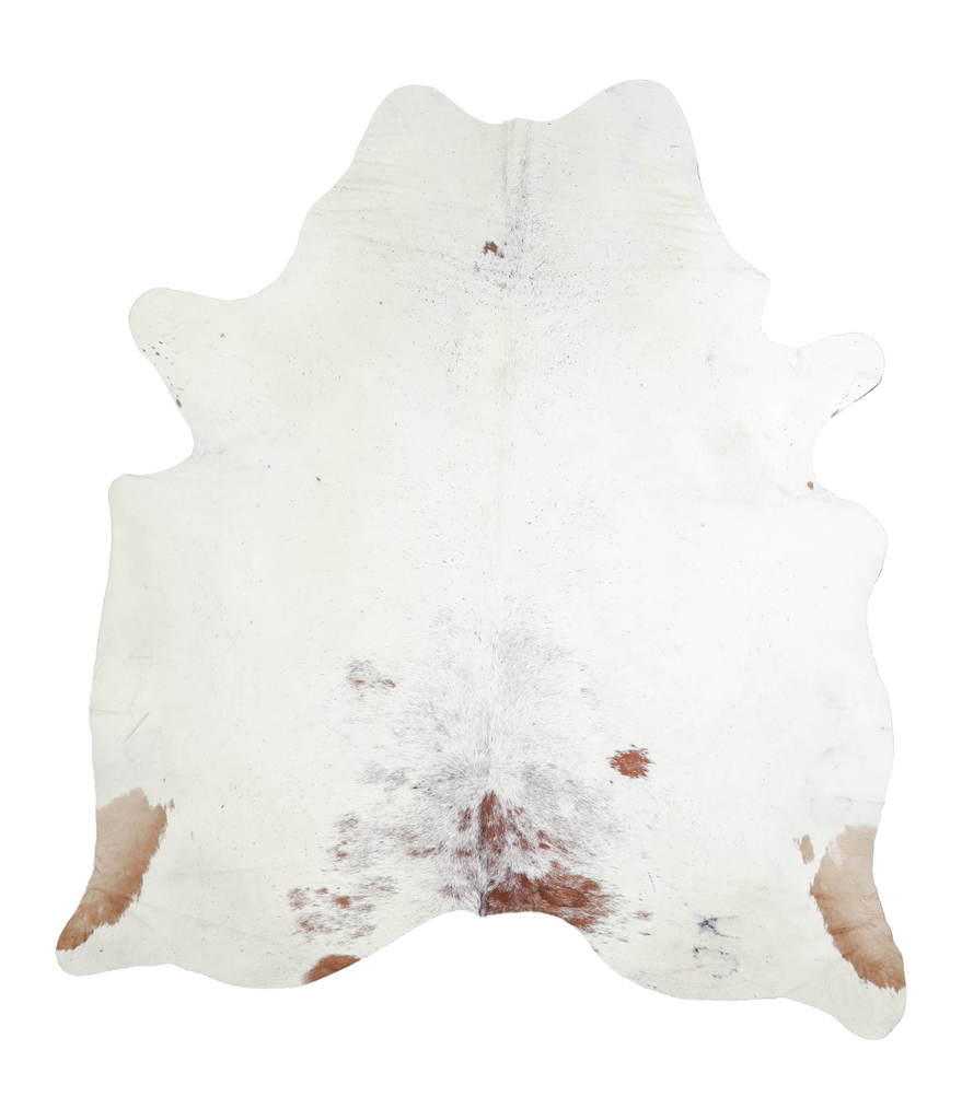 Salt and Pepper Brown X-Large Brazilian Cowhide Rug 7'3"H x 6'4"W #A21409 by Hudson Hides