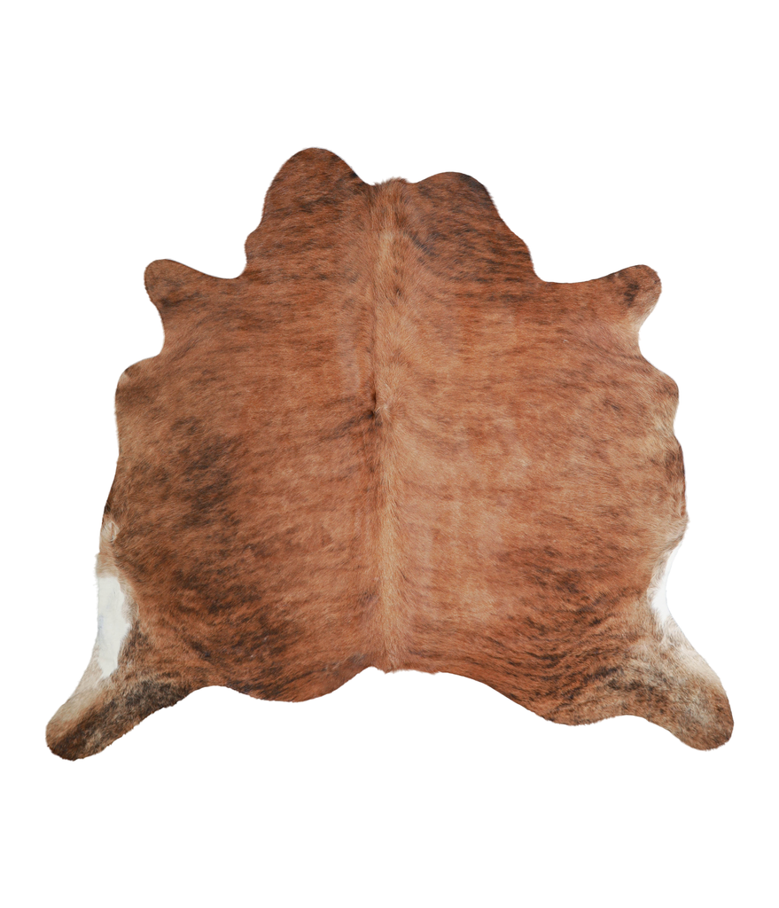 Medium Brindle X-Large Brazilian Cowhide Rug 6'1"H x 6'9"W #A21419 by Hudson Hides