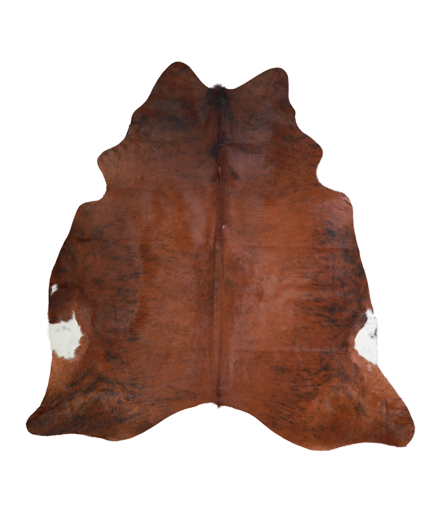 Medium Brindle X-Large Brazilian Cowhide Rug 6'8"H x 6'7"W #A21453 by Hudson Hides