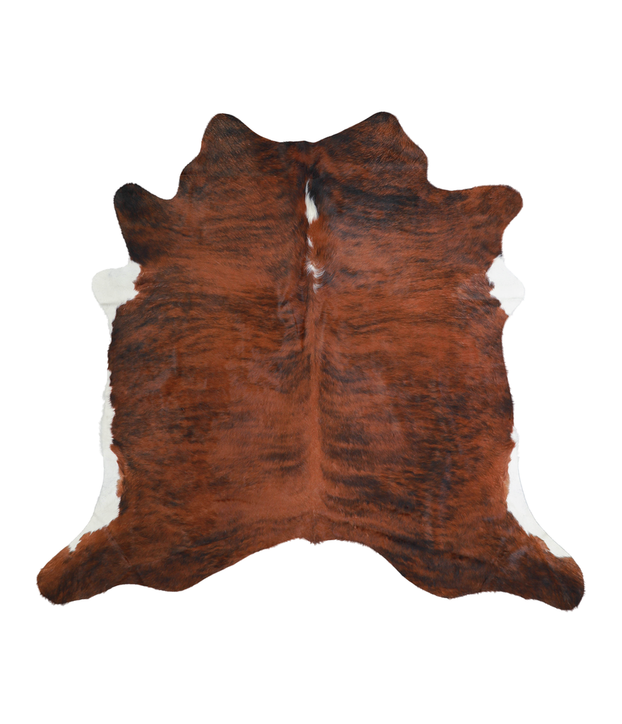Medium Brindle X-Large Brazilian Cowhide Rug 6'4"H x 6'11"W #A21467 by Hudson Hides