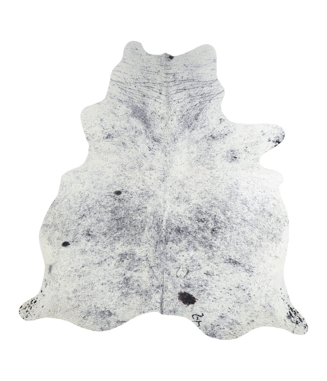 Salt and Pepper Black X-Large Brazilian Cowhide Rug 6'8"H x 6'5"W #A21