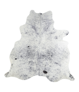 Salt and Pepper Black X-Large Brazilian Cowhide Rug 6'8"H x 6'5"W #A21490 by Hudson Hides