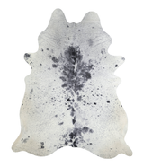 Salt and Pepper Black X-Large Brazilian Cowhide Rug 7'7"H x 6'0"W #A21531 by Hudson Hides