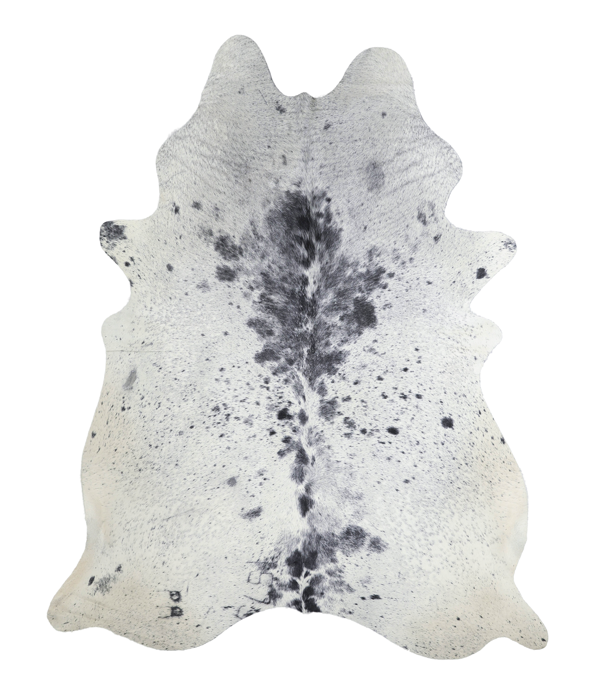 Salt and Pepper Black Cowhide Rug #A21531