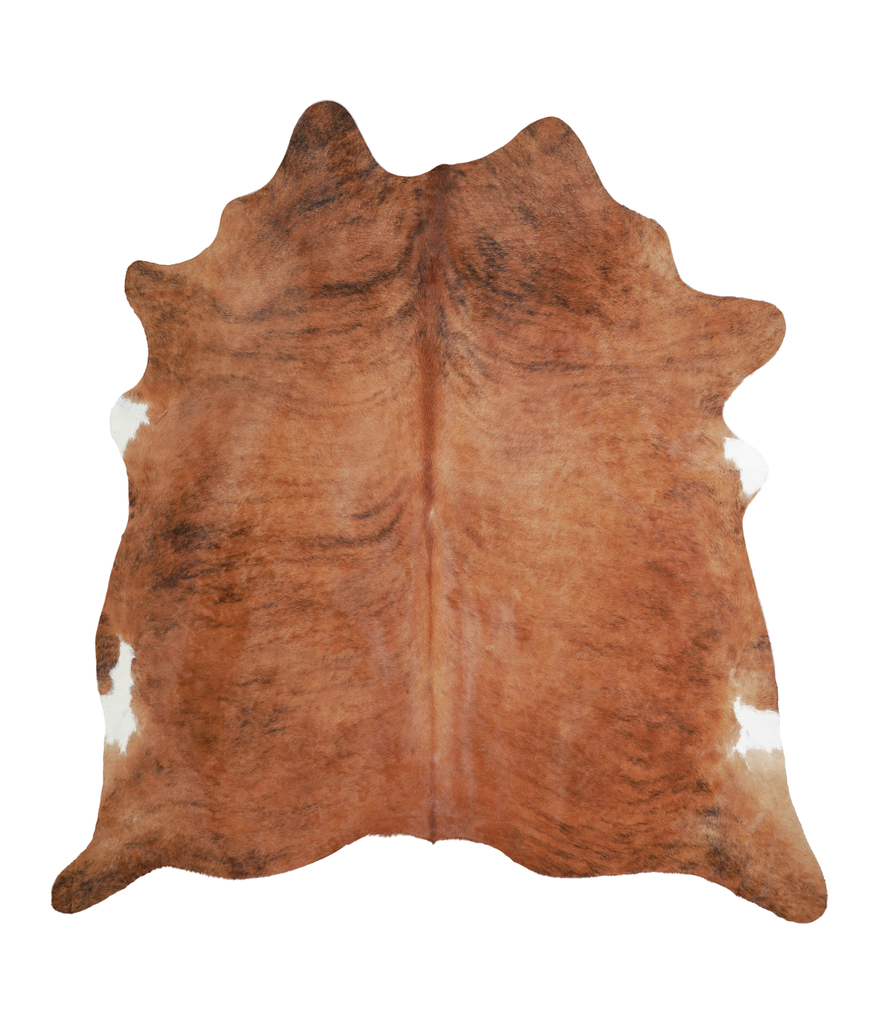 Medium Brindle X-Large Brazilian Cowhide Rug 7'3"H x 6'9"W #A21533 by Hudson Hides
