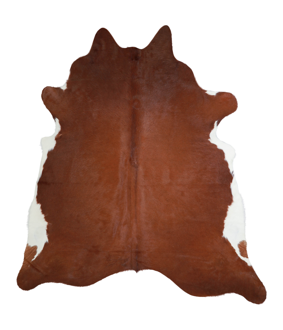 Brown and White Regular XX-Large Brazilian Cowhide Rug 7'6"H x 6'8"W #