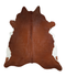 Brown and White Regular XX-Large Brazilian Cowhide Rug 7'6