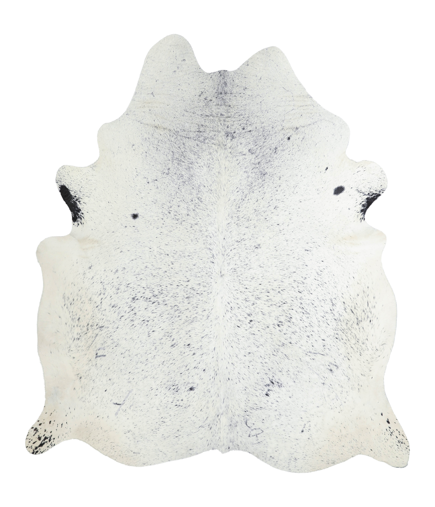 Salt and Pepper Black X-Large Brazilian Cowhide Rug 7'2"H x 6'2"W #A21564 by Hudson Hides