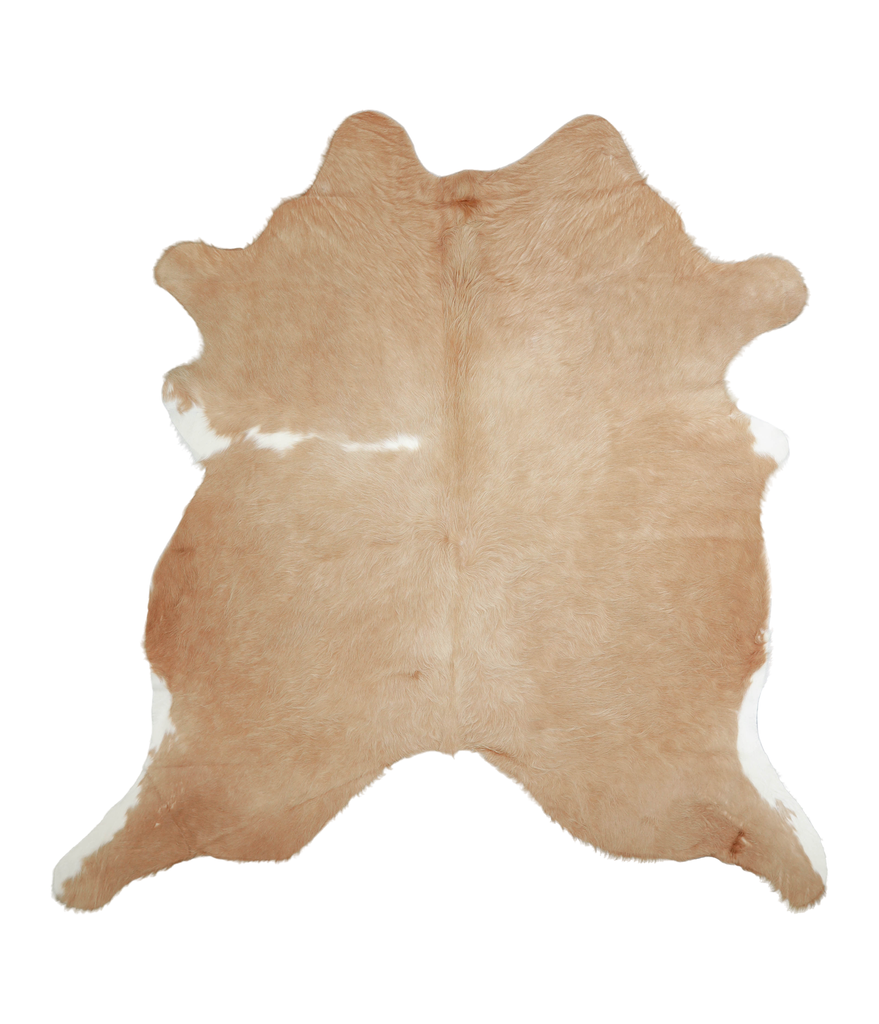 Beige XX-Large Brazilian Cowhide Rug 7'2"H x 6'11"W #A21579 by Hudson Hides