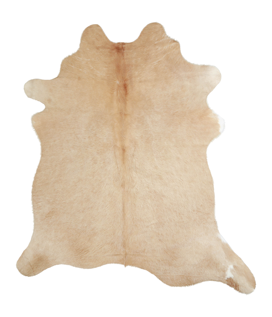 Beige X-Large Brazilian Cowhide Rug 7'0"H x 6'1"W #A21589 by Hudson Hides