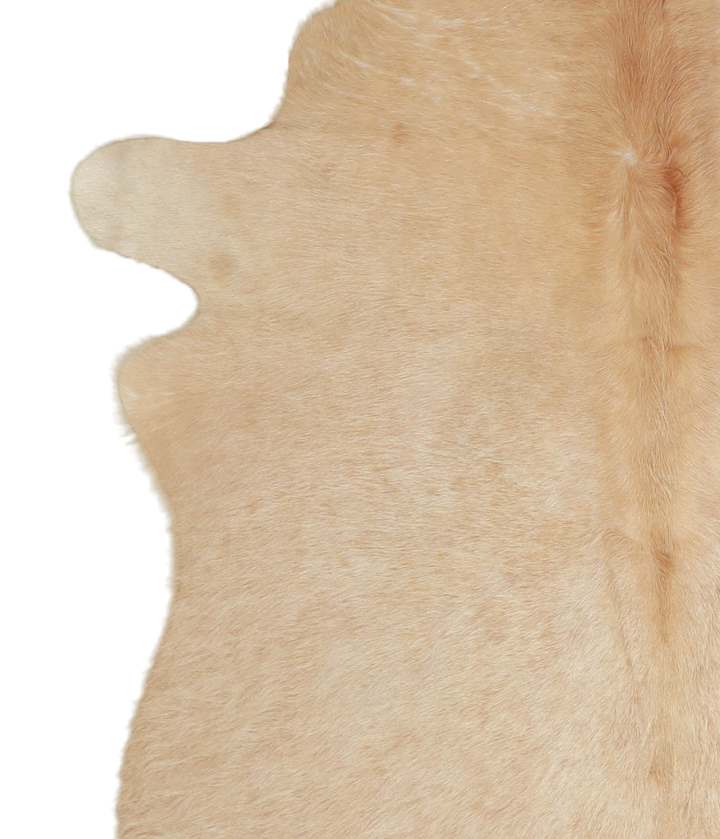 Beige X-Large Brazilian Cowhide Rug 7'0"H x 6'1"W #A21589 by Hudson Hides