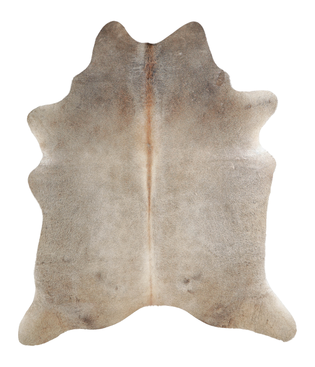 Grey with Beige Large Brazilian Cowhide Rug 6'8"H x 5'8"W #A21605 by H